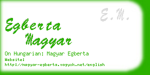 egberta magyar business card